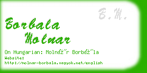 borbala molnar business card